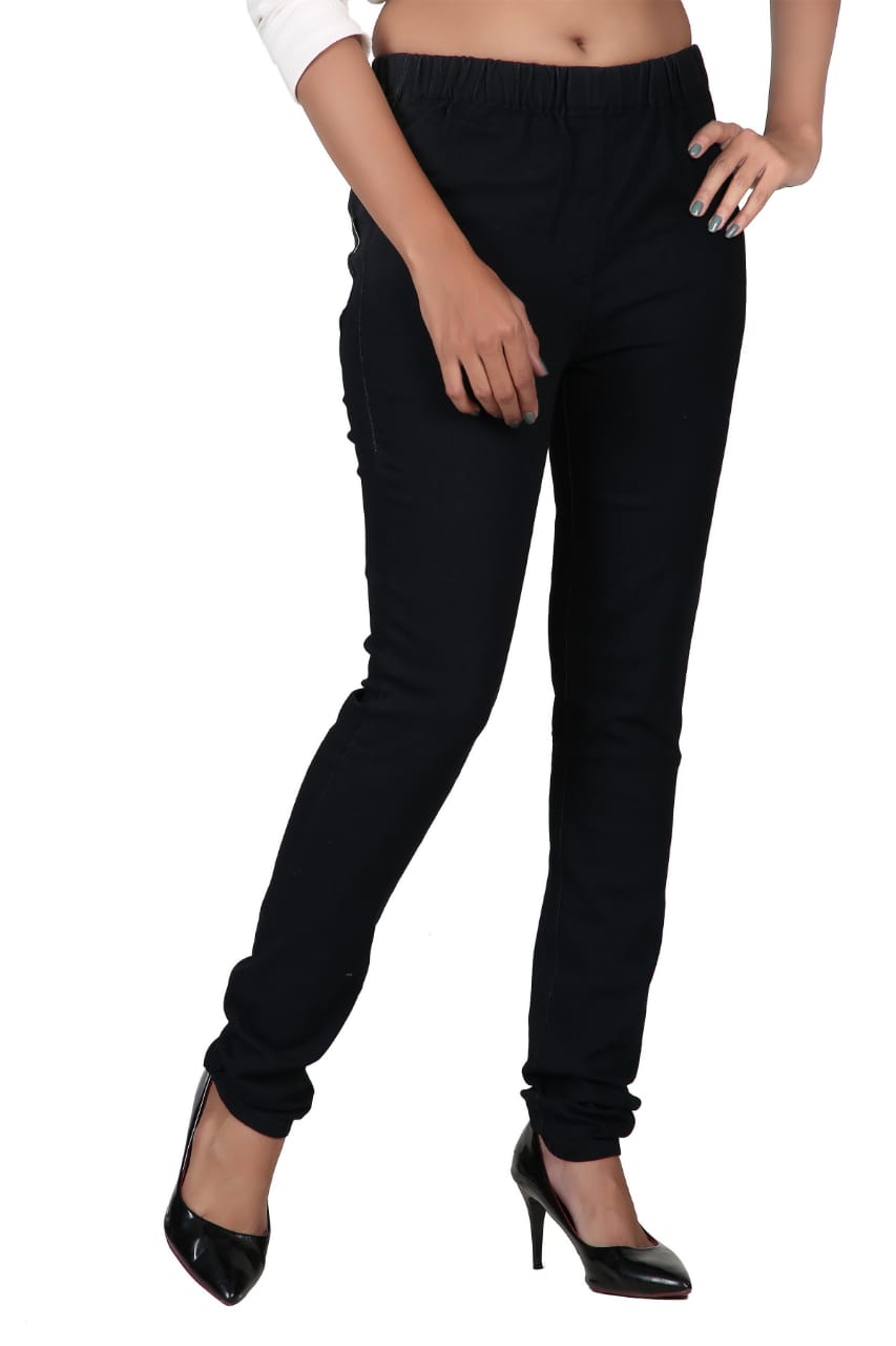 A3 Denim Women's Plus Size High Rise Pull-On Jeggings 